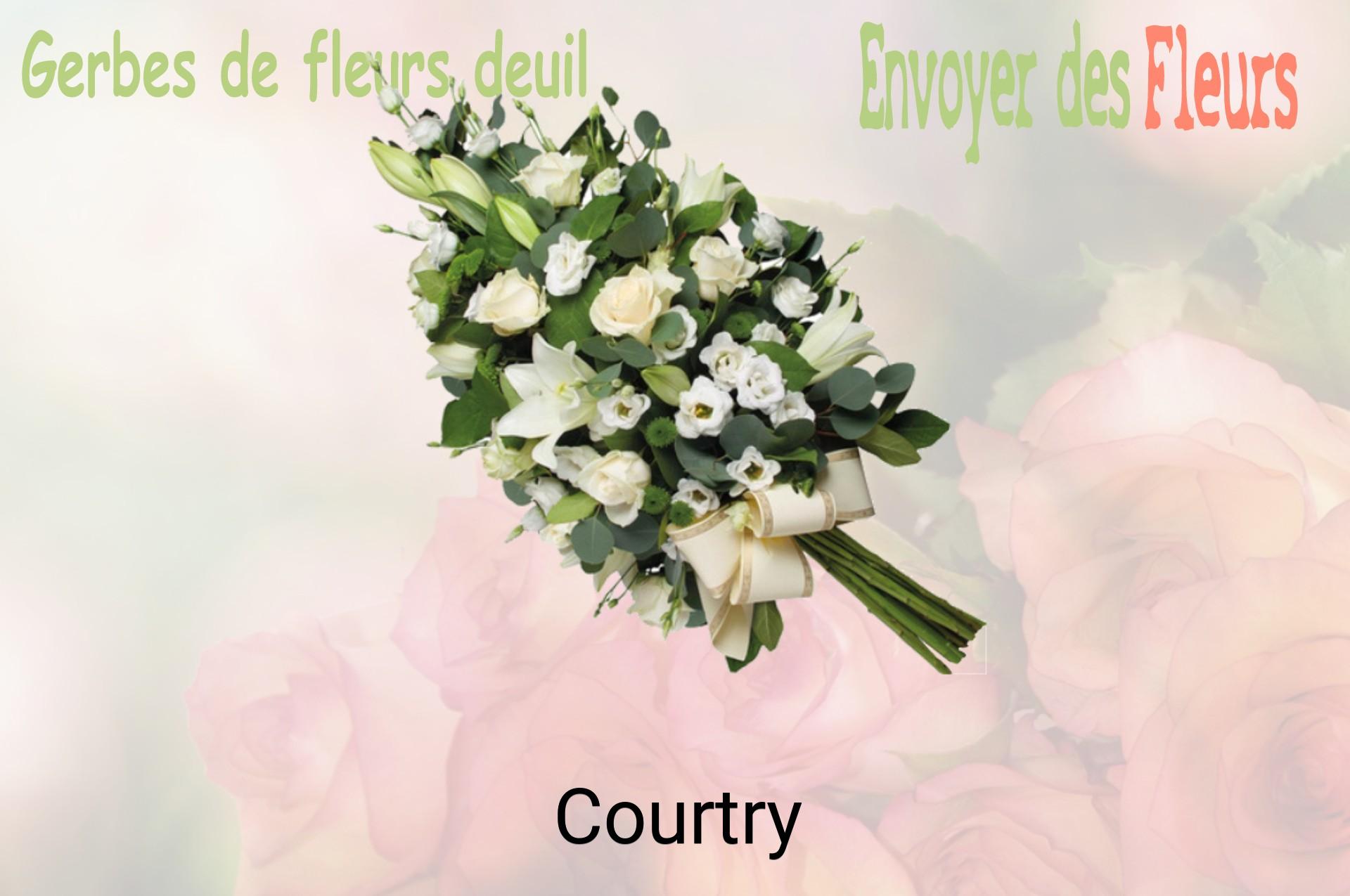 Gerbe de fleurs de deuil livrée à Courtry